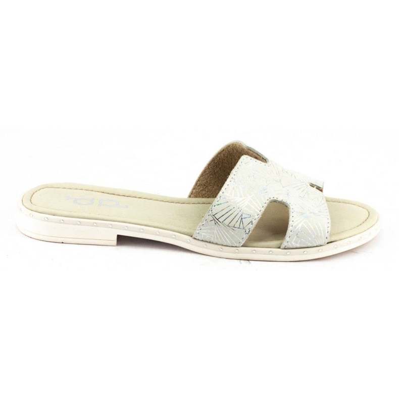Dolce Pietro Pantofole da donna 2215 bianche e argento bianco e argento