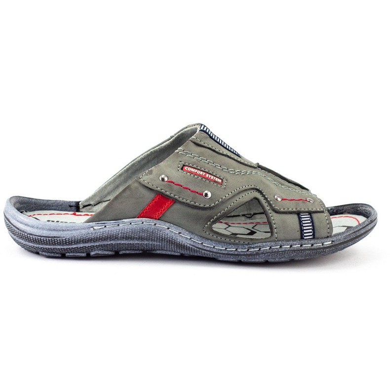 Pantofole da uomo 334GT grigie grigio