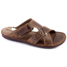 Polbut Pantofole da uomo marroni SA05 marrone