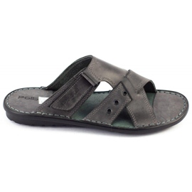 Polbut Pantofole da uomo SA05 grigie grigio
