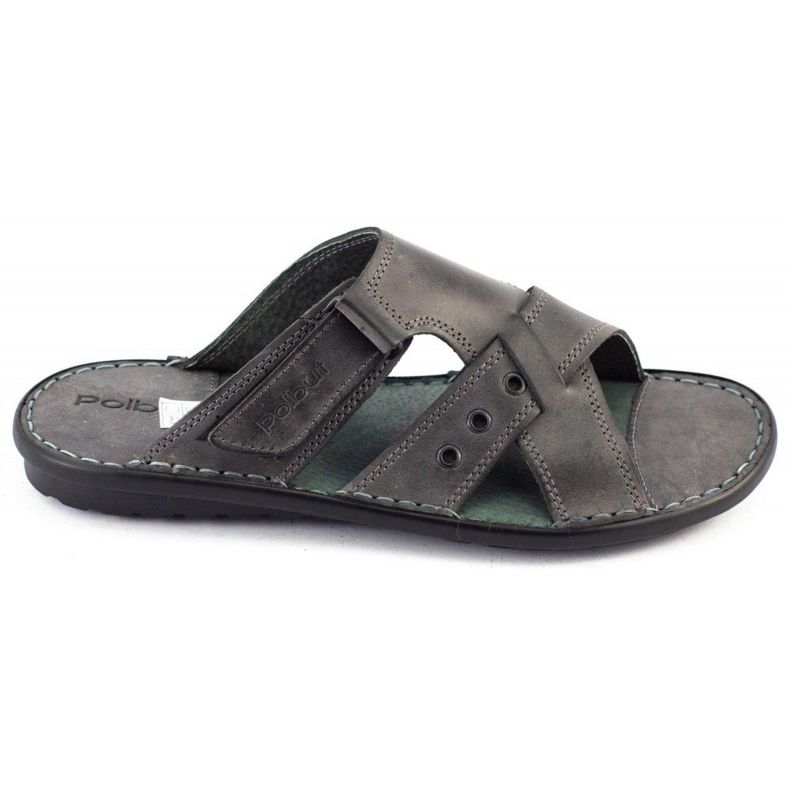 Polbut Pantofole da uomo SA05 grigie grigio