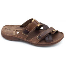 Polbut Pantofole da uomo marroni SA06 marrone