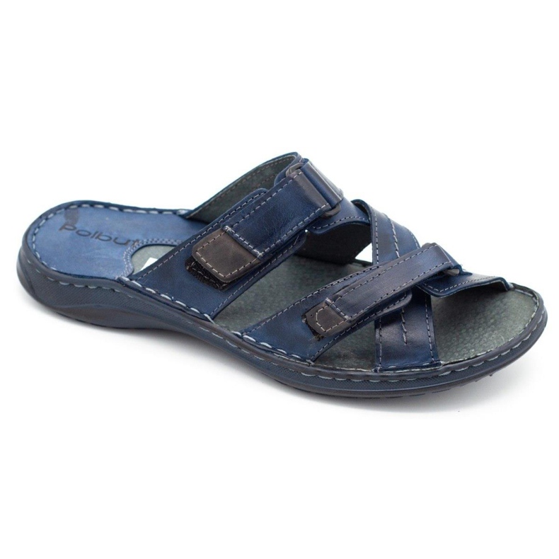 Polbut Pantofole da uomo SA06 blu navy