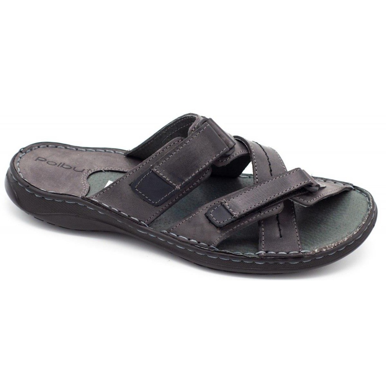 Polbut Pantofole da uomo SA06 grigie grigio