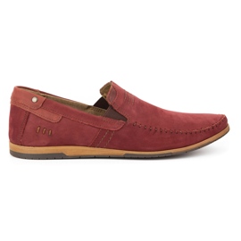 KOMODO Mocassini uomo in pelle 876 bordeaux rosso