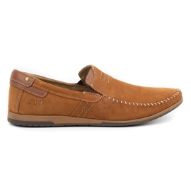 KOMODO Mocassini uomo in pelle 876 cammello multicolore