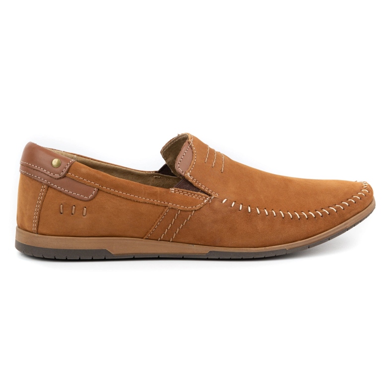 KOMODO Mocassini uomo in pelle 876 cammello multicolore