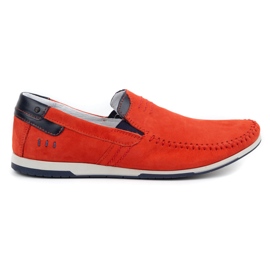 KOMODO Mocassini uomo in pelle 876 rosso