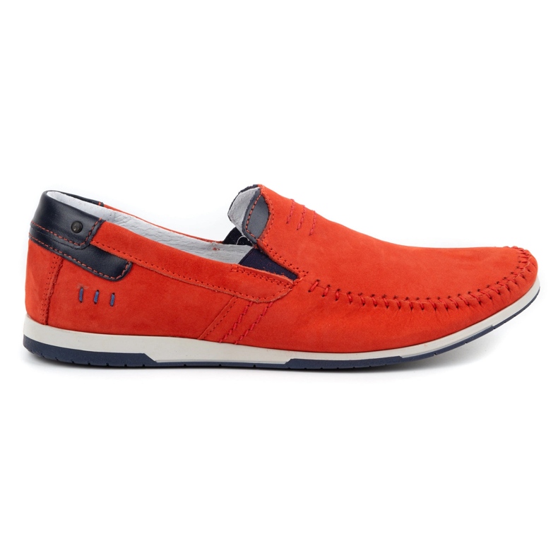 KOMODO Mocassini uomo in pelle 876 rosso