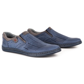 Polbut Scarpe brogue da uomo 401 Summer Navy Blue blu navy