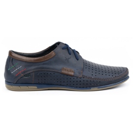 Olivier Scarpe uomo traforate 563 blu navy