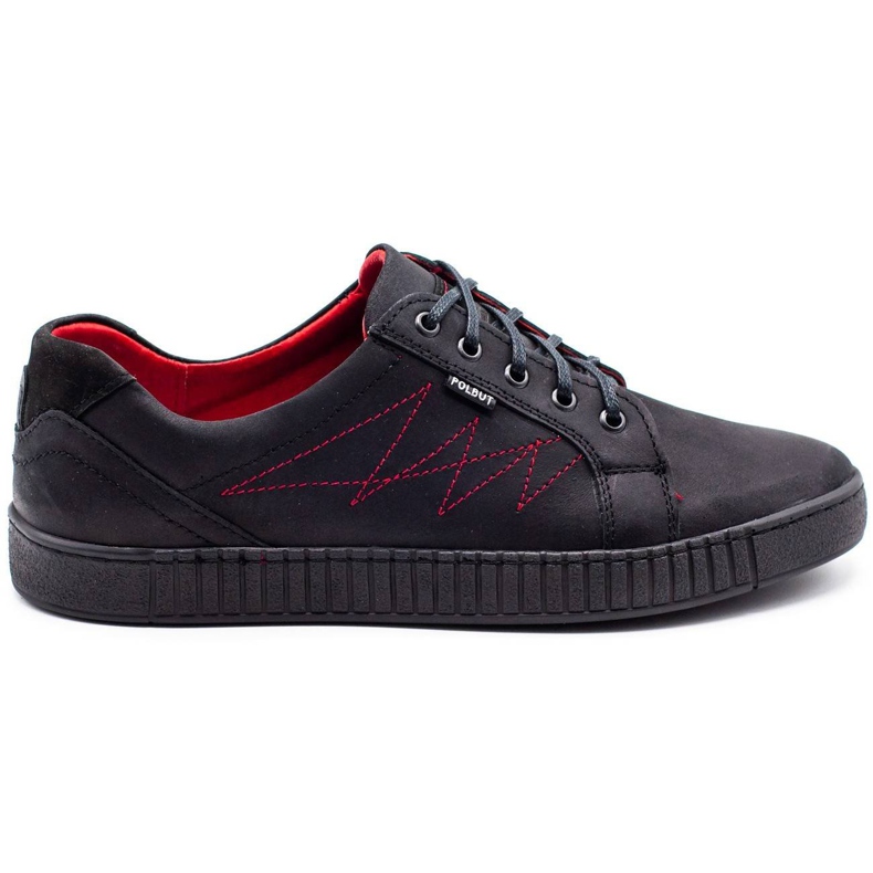 Polbut Scarpe casual da uomo J66 nere con rosso nero multicolore