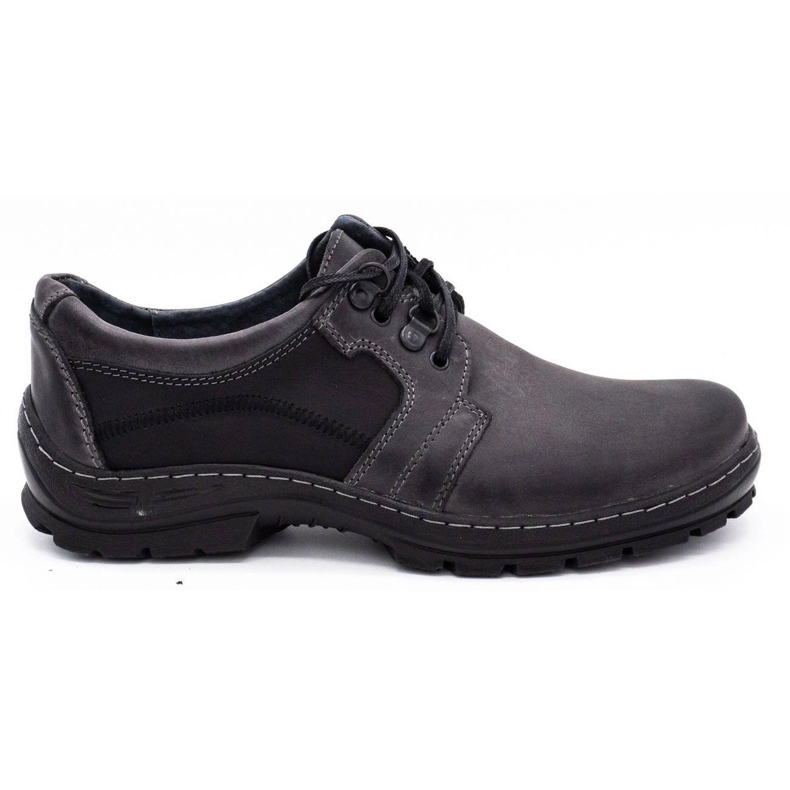 Polbut Scarpe in pelle da uomo grigie K19 grigio