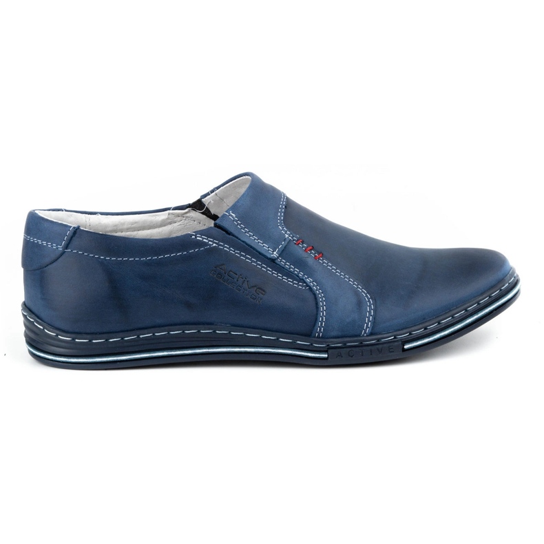 Polbut Scarpe da uomo in pelle 334 blu navy