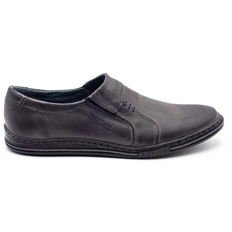 Polbut Scarpe da uomo in pelle 334 grigio