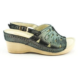 Dolce Pietro Sandali con zeppa 2216 nero