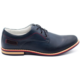 ABIS Scarpe da uomo in pelle 4149 Grl blu navy