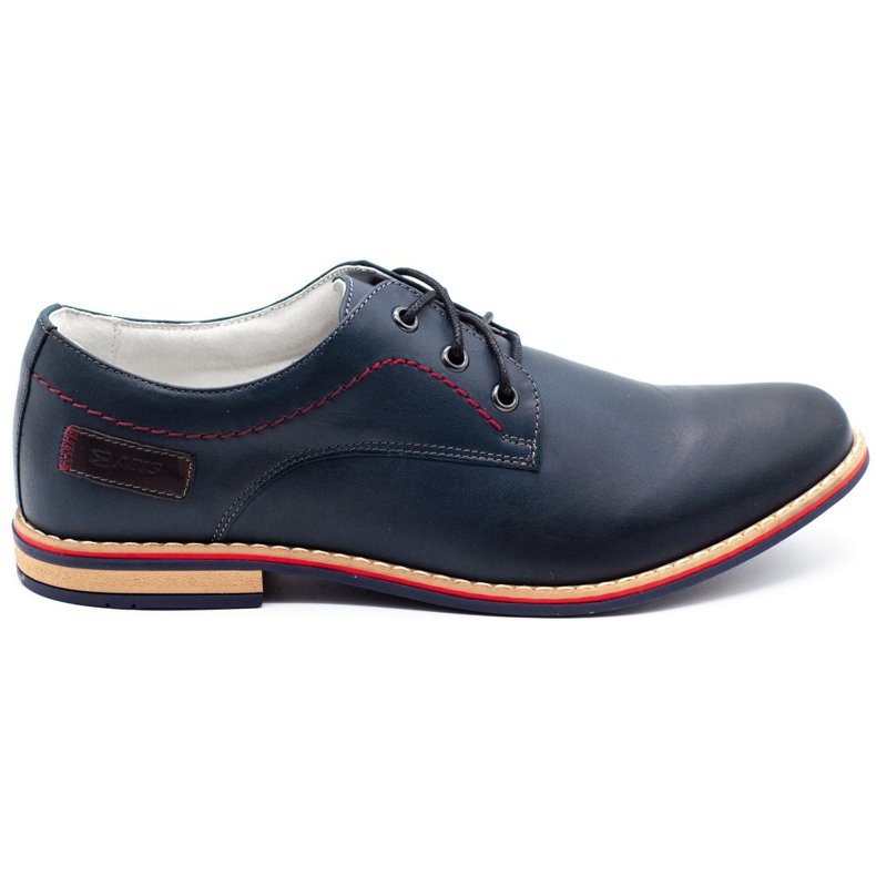 ABIS Scarpe da uomo in pelle 4149 Grl blu navy