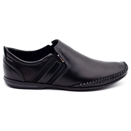 KOMODO Scarpe da uomo in pelle 711 nere nero