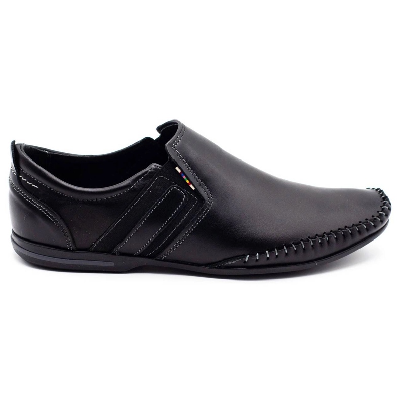 KOMODO Scarpe da uomo in pelle 711 nere nero
