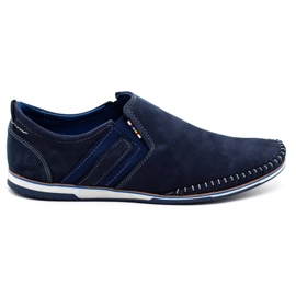 KOMODO Scarpe da uomo in pelle 711 blu navy