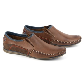 KOMODO Scarpe da uomo in pelle 847 marrone