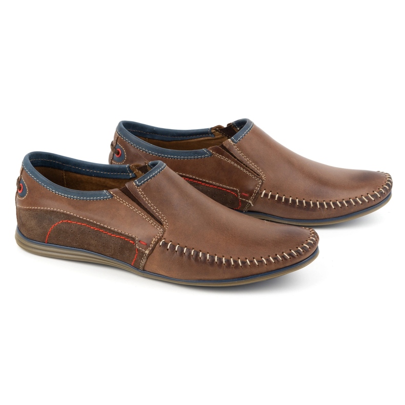 KOMODO Scarpe da uomo in pelle 847 marrone