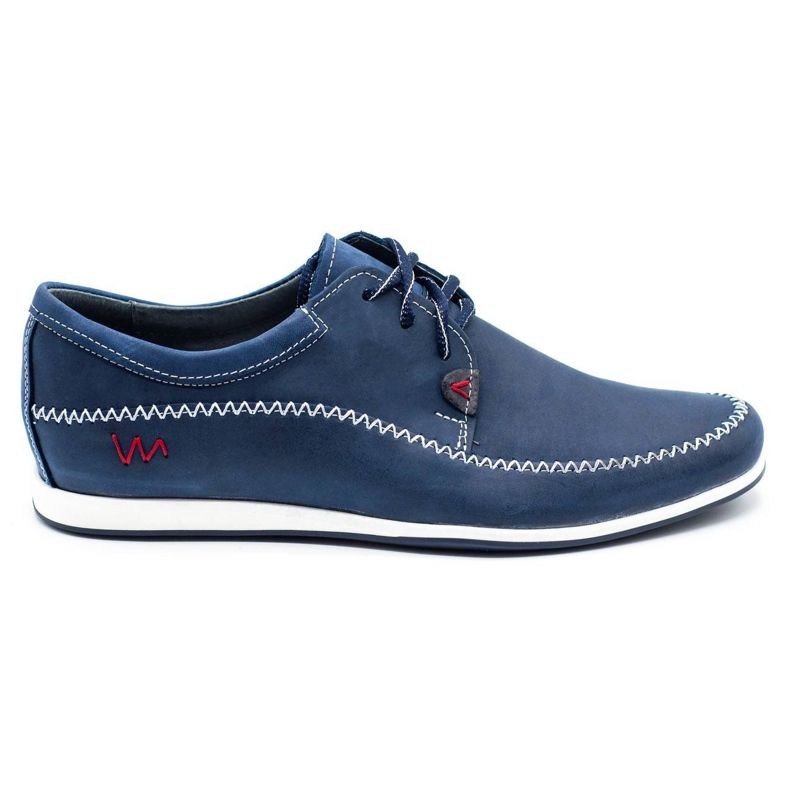 Polbut Scarpe da uomo in pelle C22 blu navy
