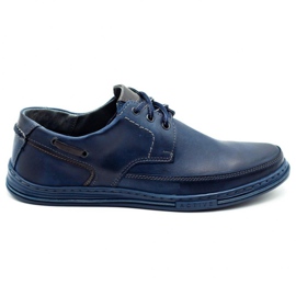 Polbut Scarpe da uomo in pelle J44 blu navy