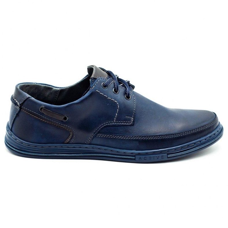 Polbut Scarpe da uomo in pelle J44 blu navy