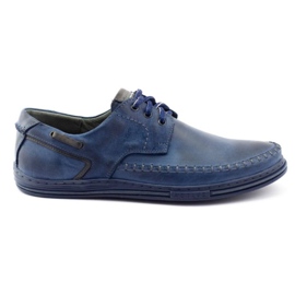 Polbut Scarpe da uomo in pelle J44PŁ Blu navy