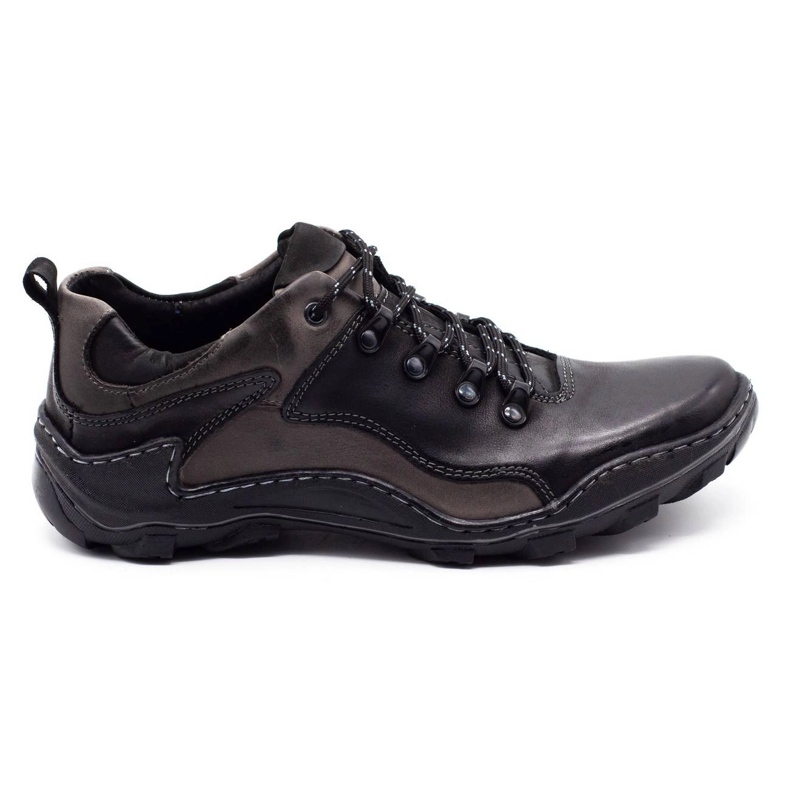 KENT Scarpe da uomo in pelle Trapery 207 nere nero