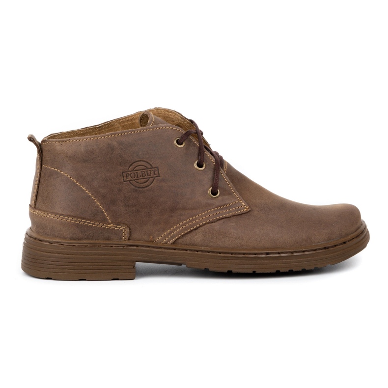 Polbut Stivali da uomo in pelle 191D marrone