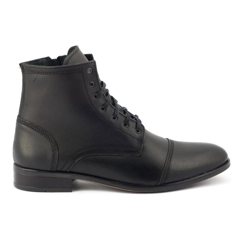 KENT Stivaletti Chelsea in pelle da uomo 287D w black nero