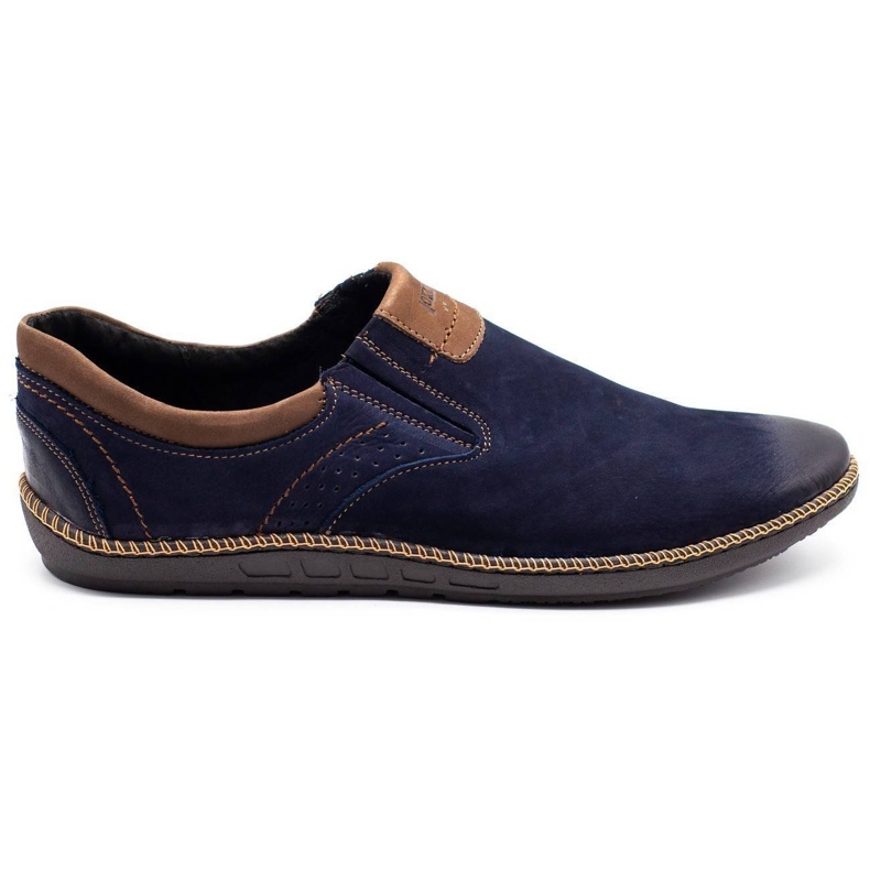 Joker Scarpe da uomo, mocassini in pelle 937 blu navy