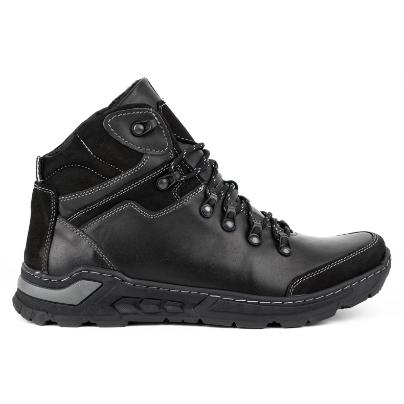 KENT Stivali invernali da uomo neri 514 nero