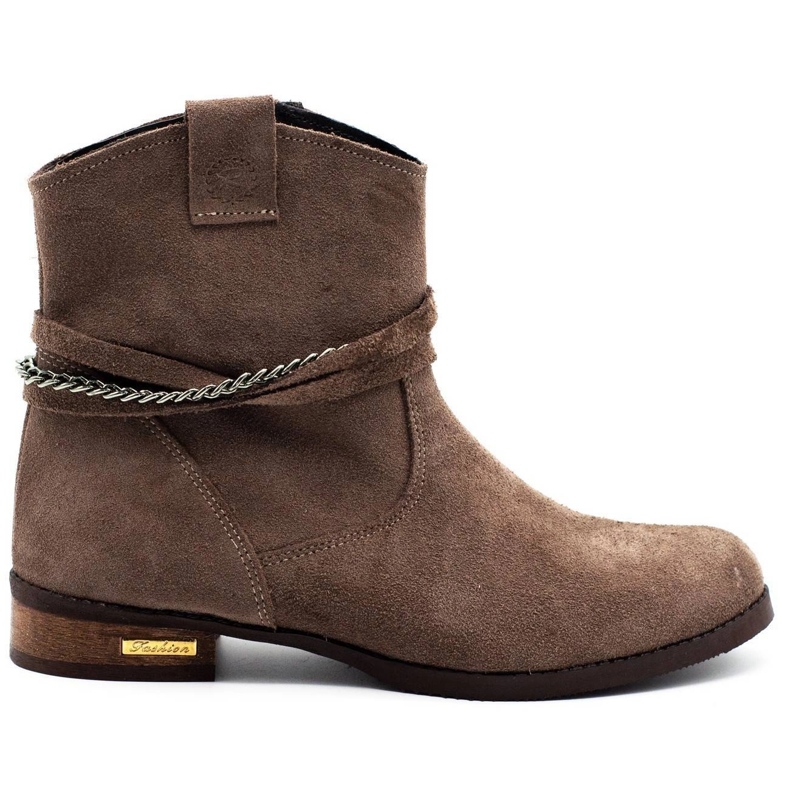 Olivier Stivali termici da donna con catena Luna beige