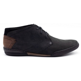 Polbut Scarpe da uomo isolate nere C37F in camoscio nero