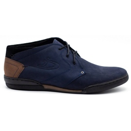 Polbut Scarpe isolate da uomo C37F in camoscio blu navy
