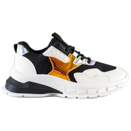 SHELOVET Scarpe da ginnastica alla moda bianco nero multicolore