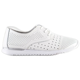 Kylie Scarpe in pelle traforata bianco