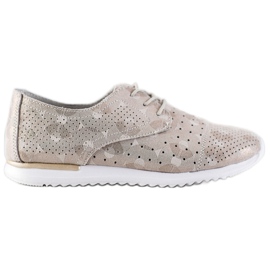 Kylie Scarpe in pelle traforata marrone multicolore