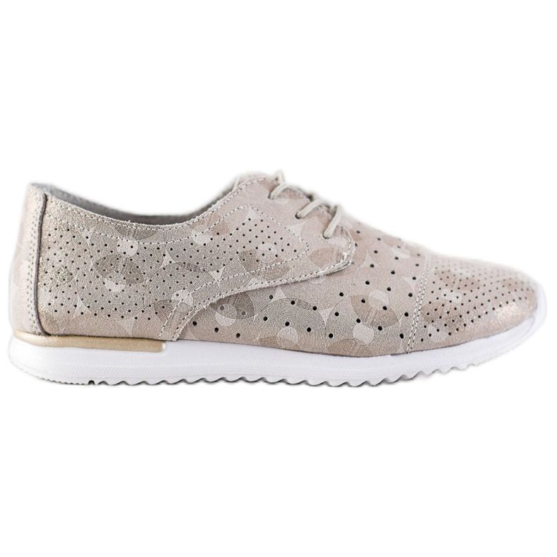 Kylie Scarpe in pelle traforata marrone multicolore