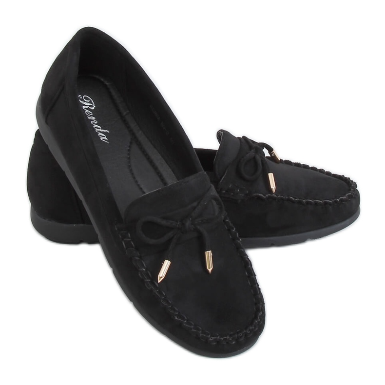 Mocassini neri da donna RQ-2 Black nero