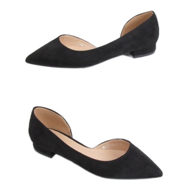 Nero MM-593 Ballerine nere con cut-out