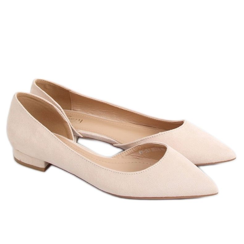 Ballerine con taglio beige MM-593 Beige