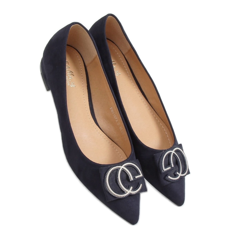 Ballerine mandorla blu navy punte FM3107A D.BLUE