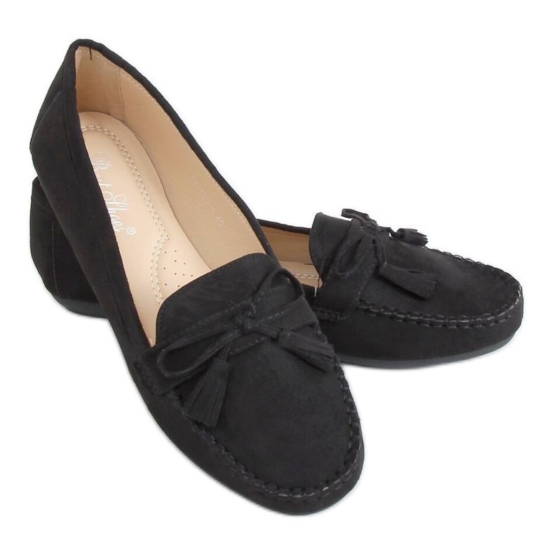 Nero Mocassini neri da donna XR-1R2 Nero