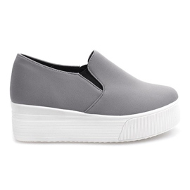 Sneakers Creepers On Platform 812 Grigie grigio