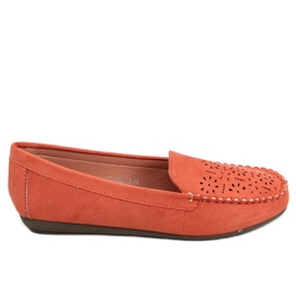 BM Mocassini traforati arancioni XR-1R6 Arancio arancia